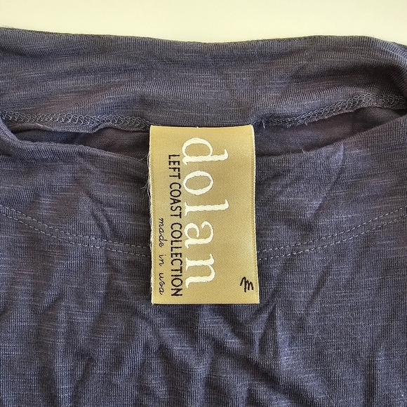 Dolan Left Coast slip dress pullover side slit belted comfortable stretch blue M - Picture 3 of 5